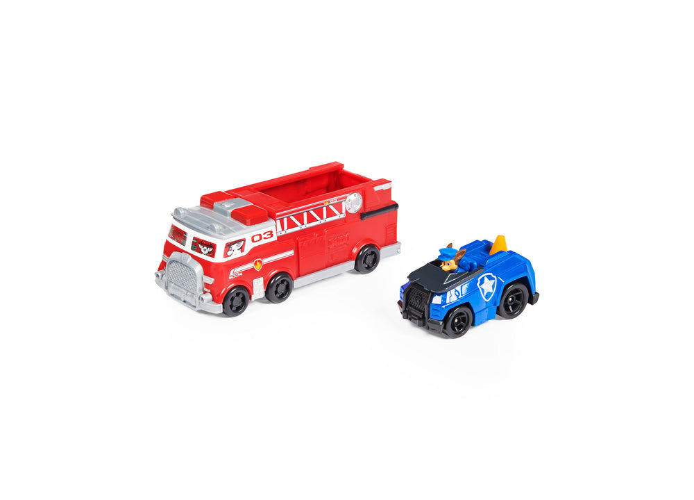 PAW Patrol True Metal Ultimate Firetruck with 1:55 Scale Chase Vehicle