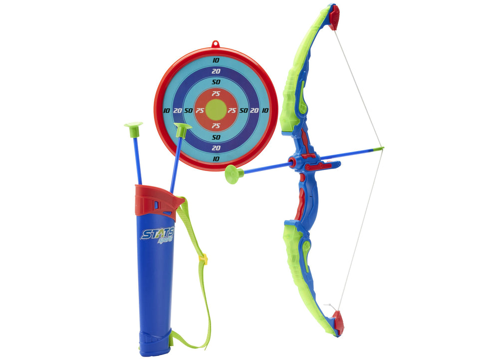 Stats Illuminated Archery Set for Kids with Target and Suction Cup Arrows