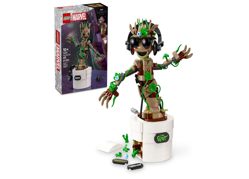 LEGO® Marvel Dancing Groot, Buildable Animated Guardians of the Galaxy Toy 76297, 459 Pieces